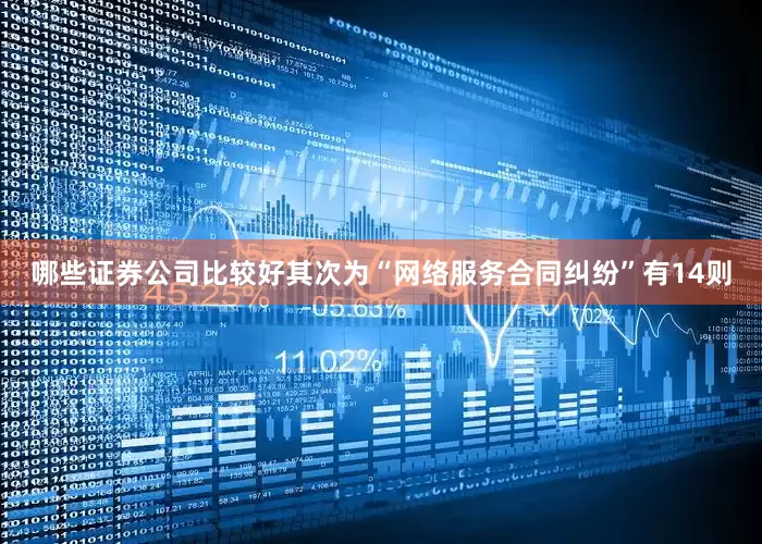 哪些证券公司比较好其次为“网络服务合同纠纷”有14则