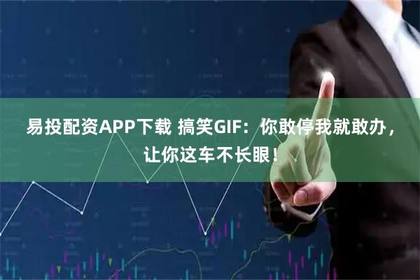 易投配资APP下载 搞笑GIF：你敢停我就敢办，让你这车不长眼！